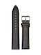 Leatherette Armband Synthetisches Leder Schwarz (Universal 20mm)