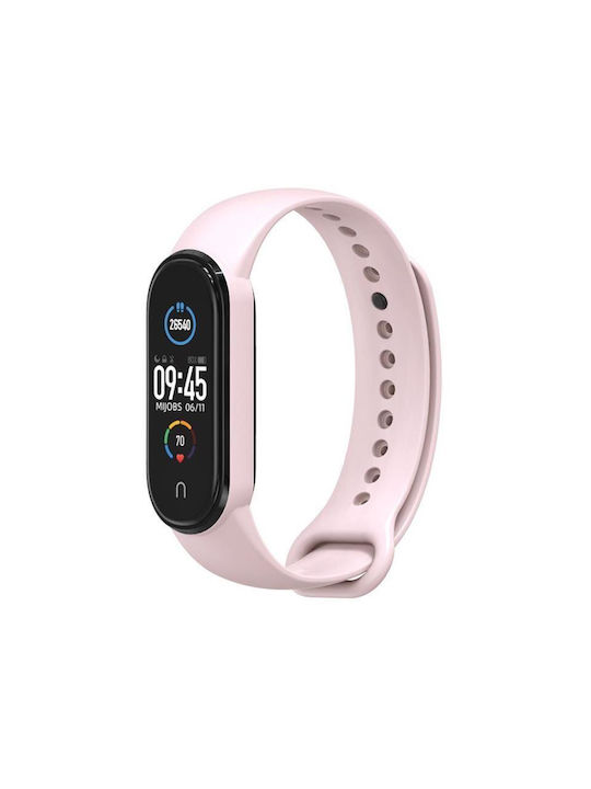 Curea Silicon cu Pin Roz (Mi Smart Band 5/Mi Smart Band 6Huawei Band 4)