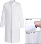 Men's Medical Dressing Gown White