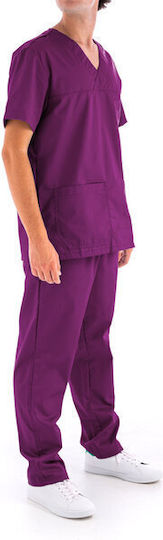 Men's Purple Pants & Blouse Set
