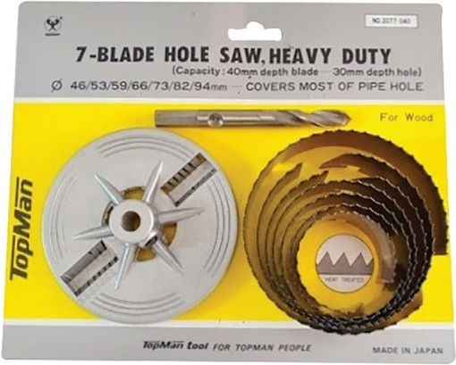 Hole Saw Kit for Wood and Plastic