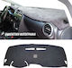 Car Dashboard Cover Alcantara with Emblem for Scania L Toyota Yaris Black Colour