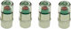 Car Tire Valve Caps Green 4pcs