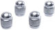 Car Tire Valve Caps Silver 4pcs