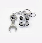 Car Tire Valve Caps with Logo Toyota Silver 4pcs