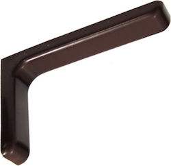 euroORVEL Heavy-Duty Plastic Corner Shelf Brown 180x70mm 120Χ180ΜΜ