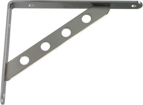 Finetto Eckregal Schwere Ausführung Metallisch in Silber Farbe 300x240mm 1Stück 300Χ240ΜΜ