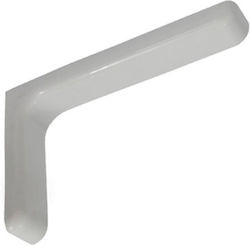 euroORVEL Heavy-Duty Plastic Corner Shelf White 240x70mm 140Χ240ΜΜ