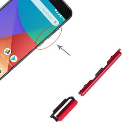 Πλαϊνά Πλήκτρα Κόκκινο για Xiaomi Mi 5X/Mi A1