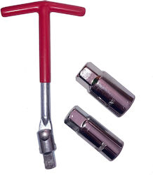 Spark Plug Wrench Swivel with Sockets 16mm and 21mm