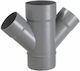 Sucursala PVC 100mm Φ100-Φ100-Φ100