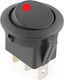 Round Rocker Led Dot Comutator On/Off auto 12V Universal Roșu