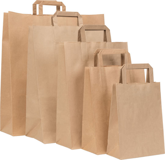 Paper Packaging Bags Kraft with Handle Beige 37x27x12cm 350pcs