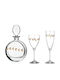 Capolavoro Crystal Wine Decanter with Stopper & Glasses 650ml 4pcs