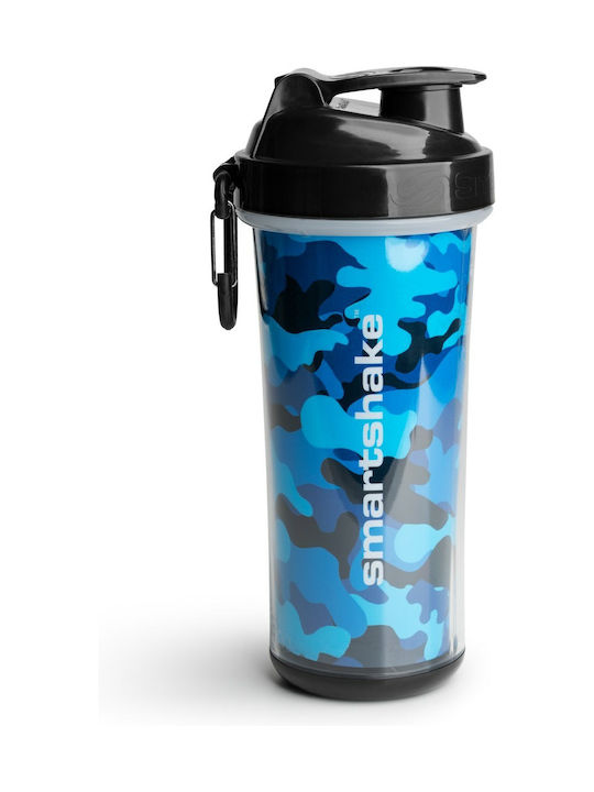 SmartShake Plastic Protein Shaker 750ml Blue