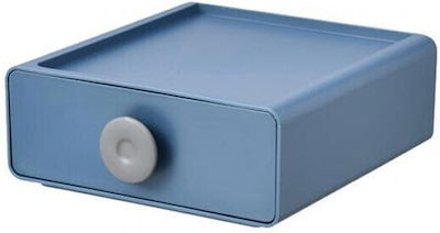 Plastic Desk Organizer with 1 Drawers 20x21x8cm Blue