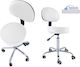 Medical Stool with Backrest White 00516