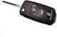 Foldable Car Key Shell with Blade with 3 Buttons for VW / Seat / Skoda