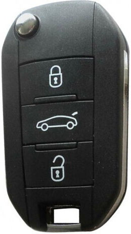 Car Key Shell with Blade with 3 Buttons for Peugeot