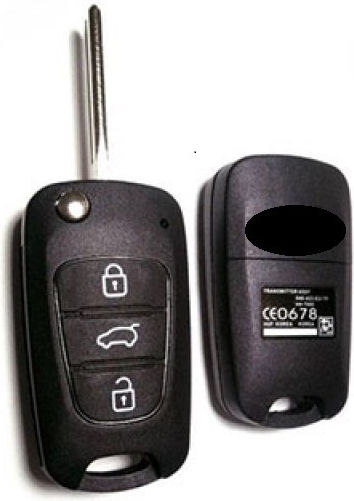 Foldable Car Key Shell with Blade with 3 Buttons for Kia