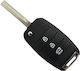 Foldable Car Key Shell with Blade with 3 Buttons for Kia