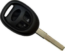 Car Key Shell with Blade with 3 Buttons for Saab
