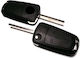 Foldable Car Key Shell with Blade with 3 Buttons Hu100 for Opel