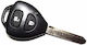 Car Key Shell with Blade with 2 Buttons for Toyota