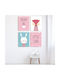 Kids Canvas Wall Painting Set 4pcs 30x40cm