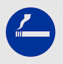 Sign Aluminum "Smoking Area" 0.165-PL15 1pcs