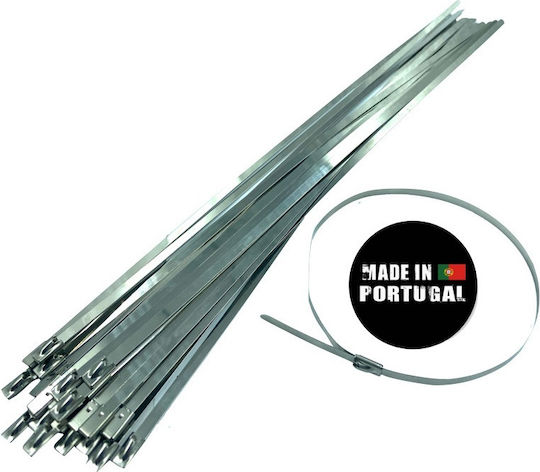 Metallische Kabelbinder 350mmx4.6mm in Silber Farbe (25 Stück) 2AFI350