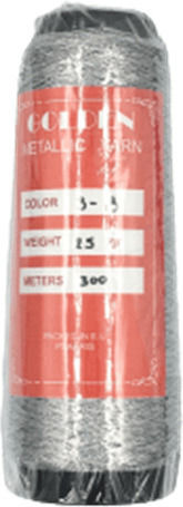 Golden Κλωστή Κεντήματος Metallic Yarn Ασημί 300m