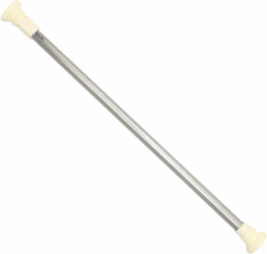 Pliere Bară de Perdea de Duș Drepti Stabilă Metal Argintiu 70-120εκ.