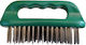 Plastic Cleaning Brush with Handle Green