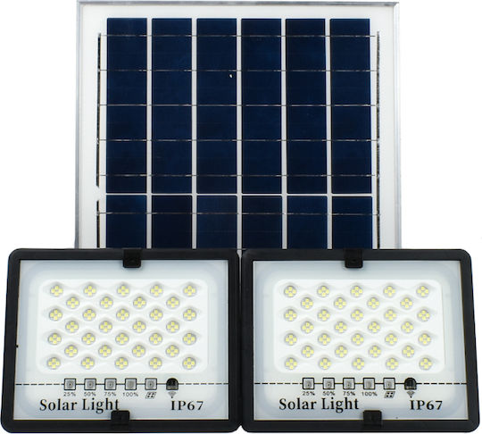 Factory Waterproof Solar LED Floodlight 300W Cold White 6500K with Remote Control IP67