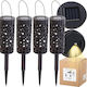 Solar Lamps Lantern Stars Moons 4pcs Set 4 Eingesteckte Solarleuchten Laternen