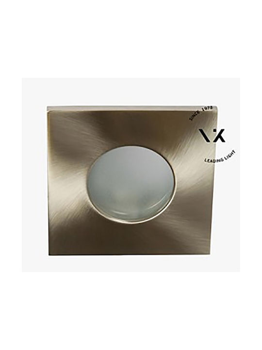 VK Lighting Στεγανό Σποτ Οροφής Εξωτερικού Χώρου σε Ασημί Χρώμα 64173-020121