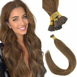 Remy Hair Erweiterung Micro Ring mit Echthaar Remy in Dunkelheit Kastanie Farbe 6 55cm