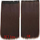 Hairpieces with Clip in Chestnut Color 55cm