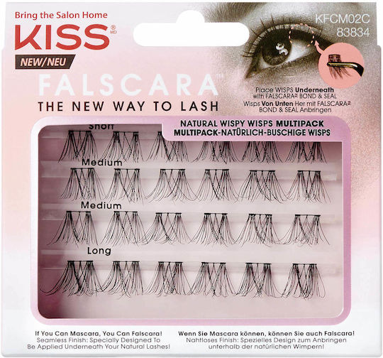 Kiss Falscara Eyelash Wisp Multi 02-natural Wispy Einzelne Wimpern in Schwarz Farbe