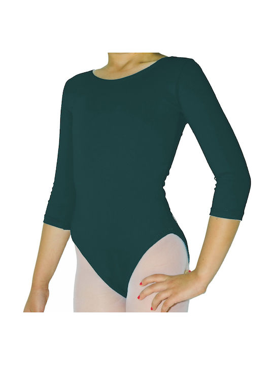 Kids Dance Bodysuit Green