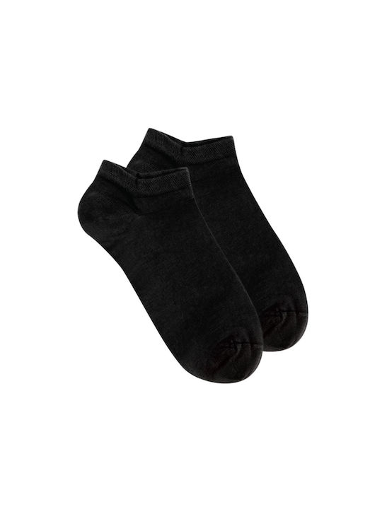 FMS Damen Einfarbige Socken Schwarz 1Pack