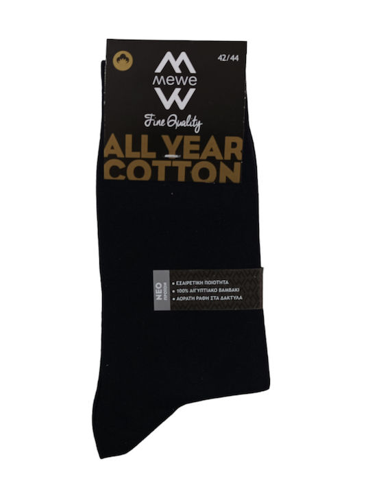 ME-WE Men's Solid Color Socks Blue