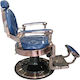 Barber Chair with Adjustable Height Blue