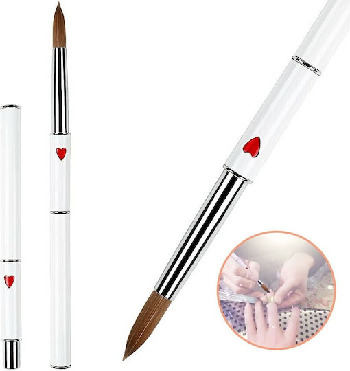 Nail Brush Acrylic with Natural Hair
