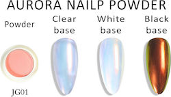 Aurora Decorating Powder for Nails in Silver Color