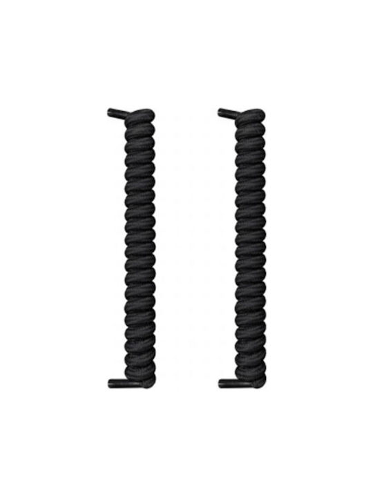 Shoelaces Elastic Black 2pcs