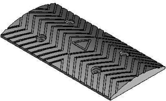 Road Signage Protector Ramp in Black Colour with Width 3.5cm