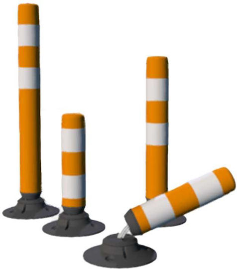 Road Signage Traffic Column in Red Colour 75x75cm