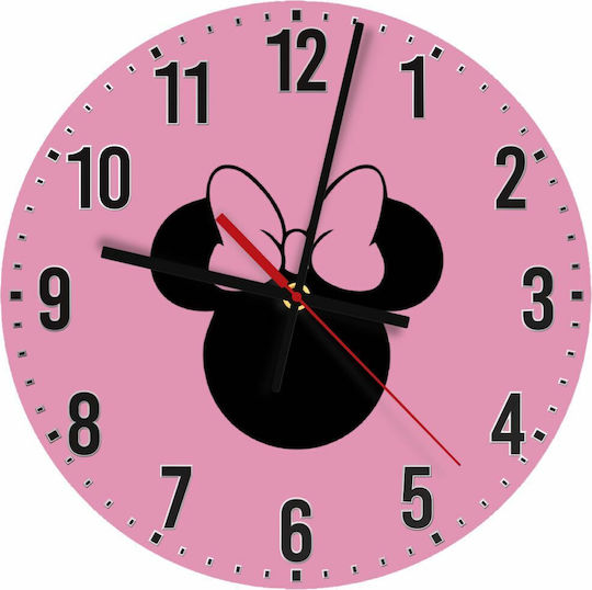 Koupakoupa Kids Wooden Wall Clock Minnie 30cm